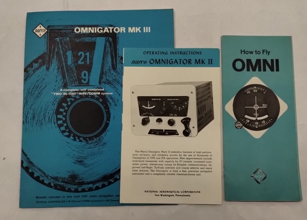 Narco "How to Fly Omni" & Omnigator MK II & III Operating Instructions-Originals
