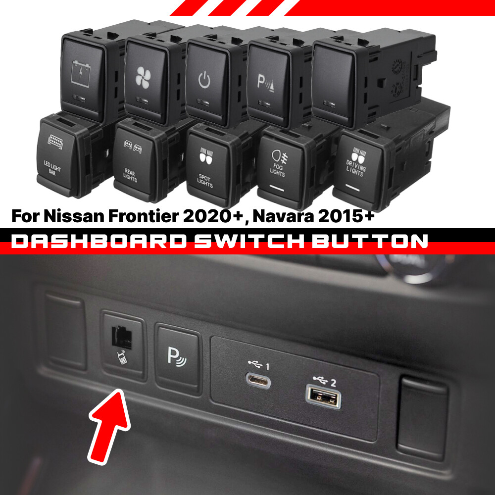10 Styles Push Switch LED Driving Light 12V For Nissan Navara NP300 Pathfinder
