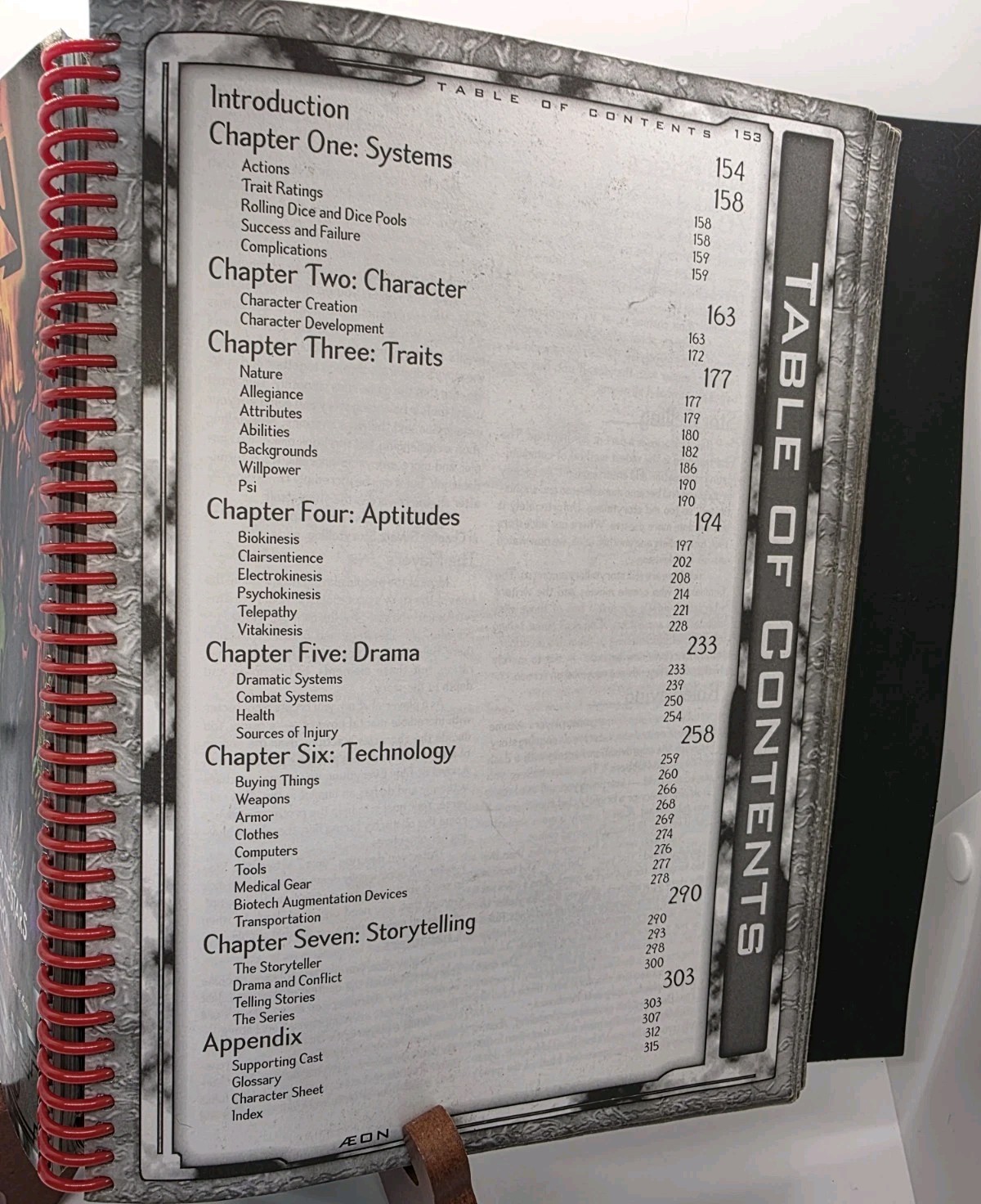 ÆON TRINITY 1997 Role Playing Game RPG Spiral Bound Plastic Cover