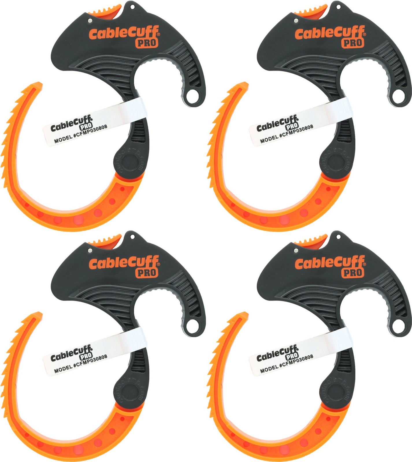 Cable Cuff Pro (4 Pack: 4X Medium 2 Inch Diameter) Adjustable, Reusabl