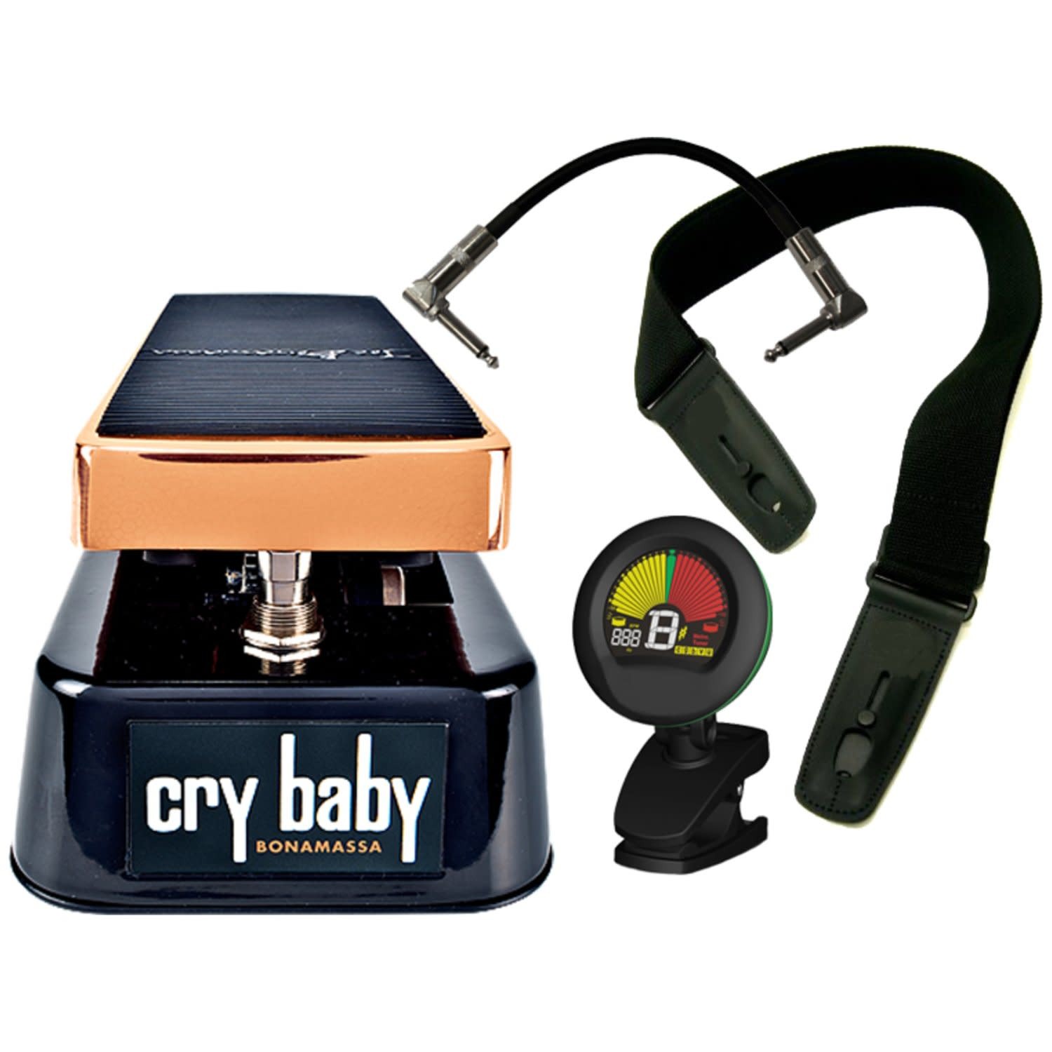 Dunlop Joe Bonamassa Signature Crybaby Wah Pedal w/Tuner, Strap, and Patch Cable