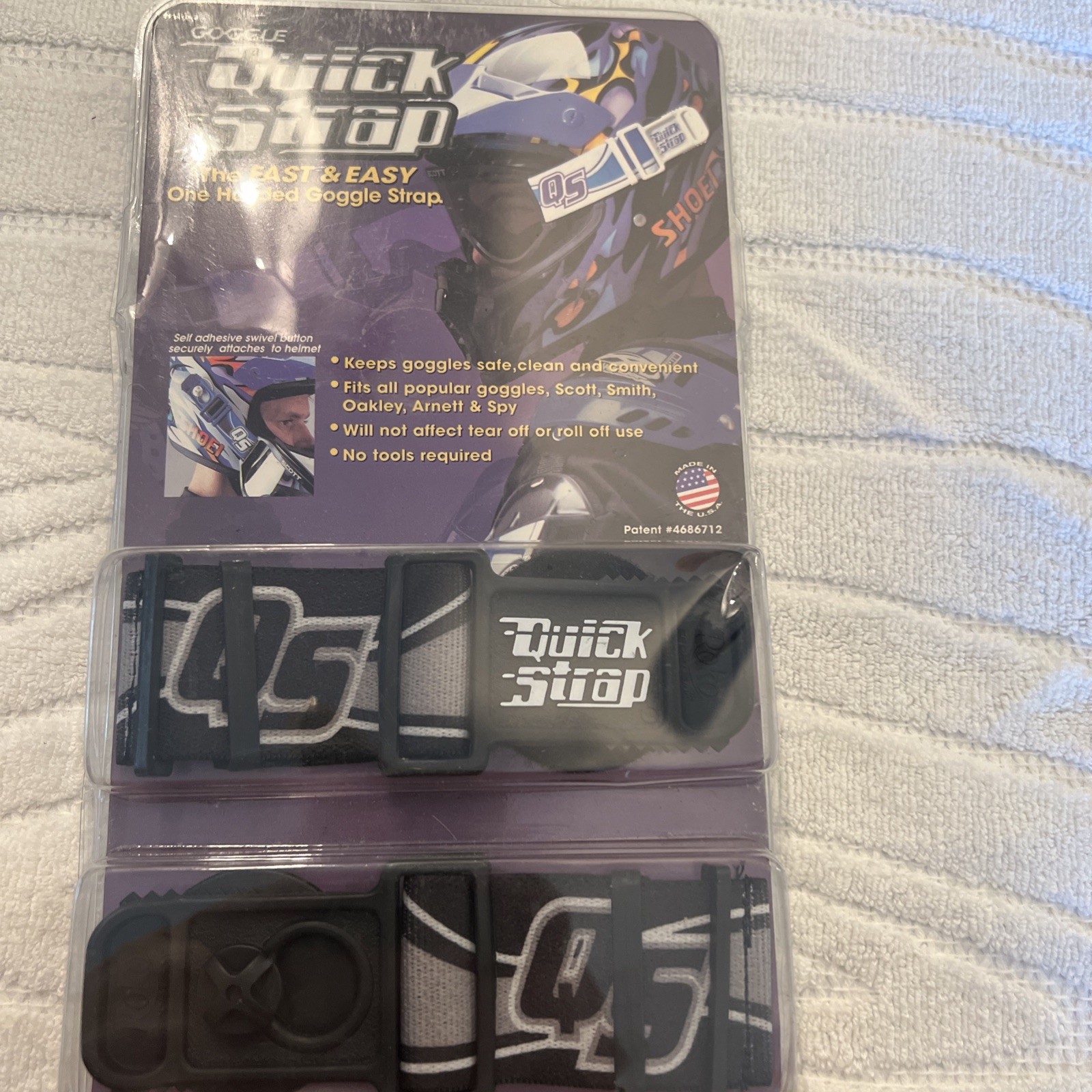 Quick Strap Goggle Straps One Hand Use New