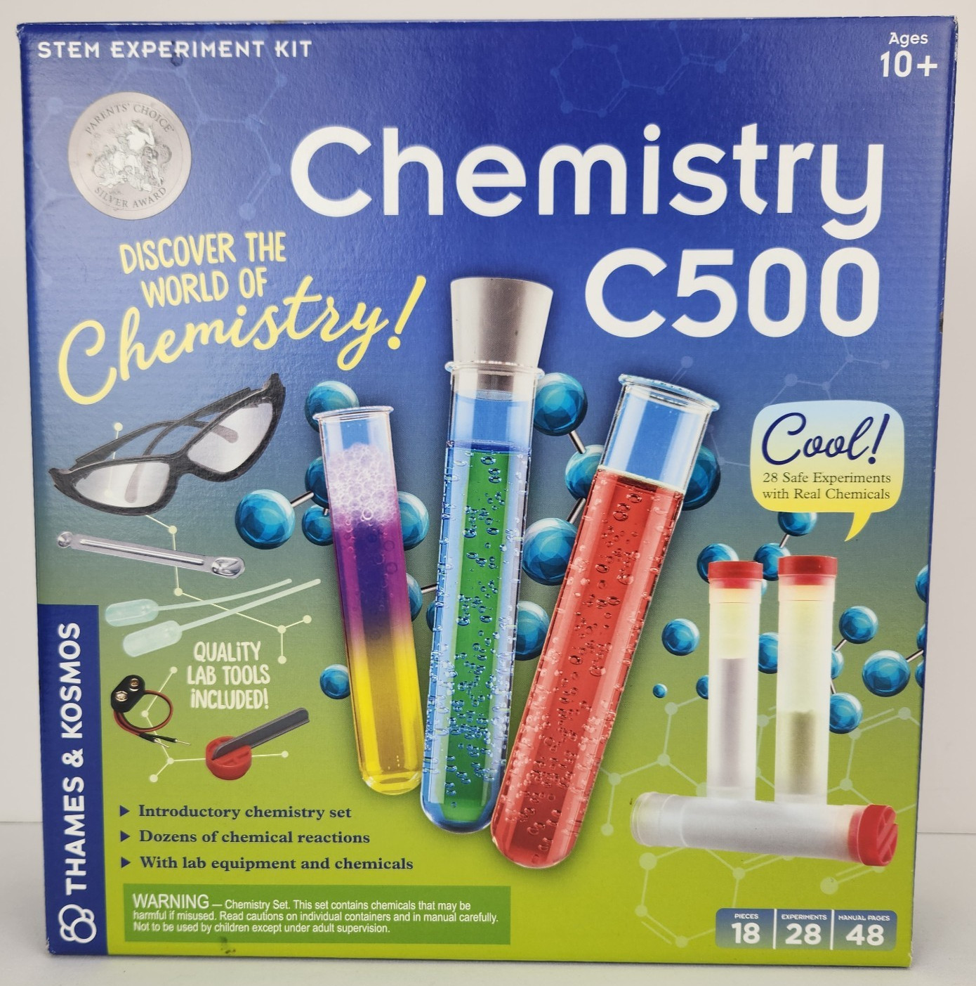 Chemistry C500 Stem Experiment Kit Introductory Lab Tools Thames & Kosmos NIB