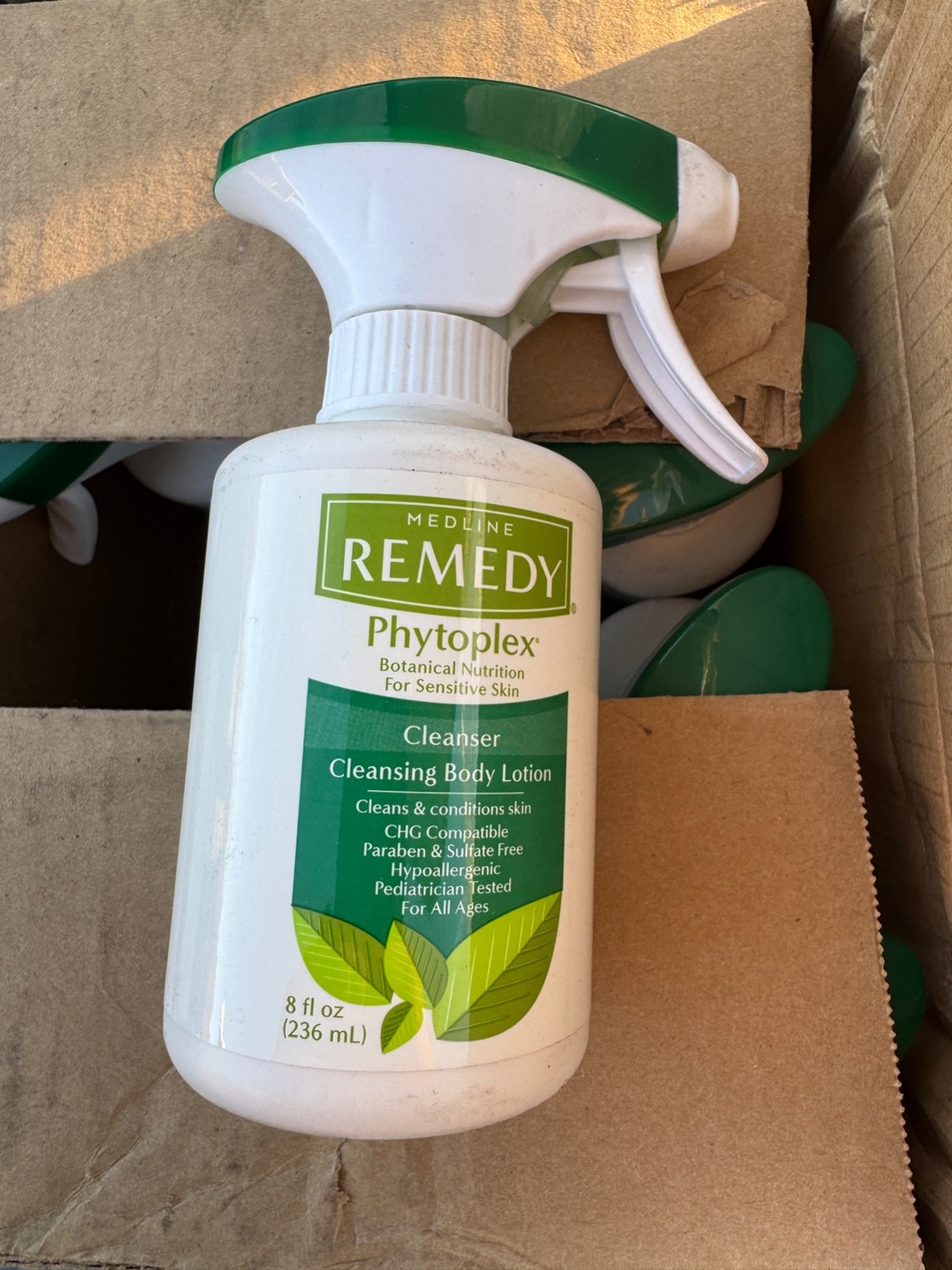 Medline Remedy Clinical Cleansing Body Lotion, 8 Oz Spray Bottle, Vanilla Scent,