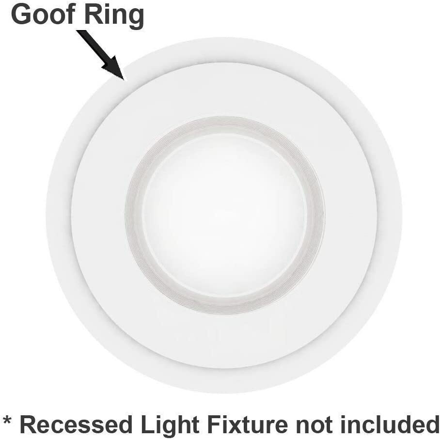 10 Pack White Plastic Trim Ring for 8" Inch