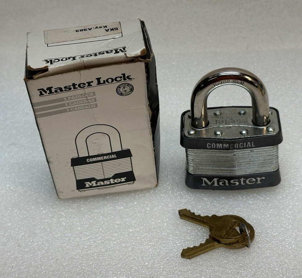 Master Lock No 5 Commercial Lock Keyed Alike 5KA Padlock 2 keys