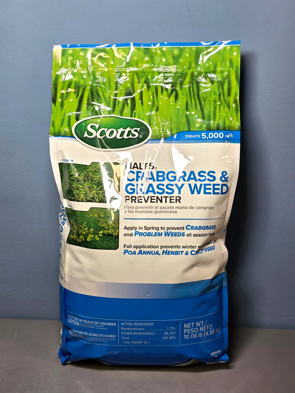 Scotts Crabgrass & Grassy Weed Preventer 10.06 lb Treats 5000 sq ft New & Sealed