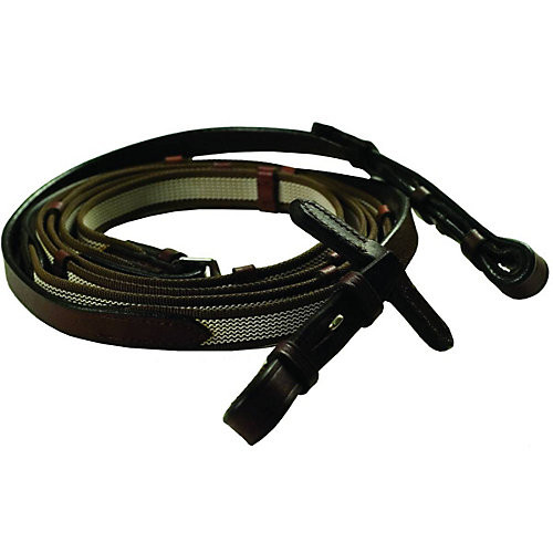 Gatsby Rubber Grip Cotton Web Reins with Stops