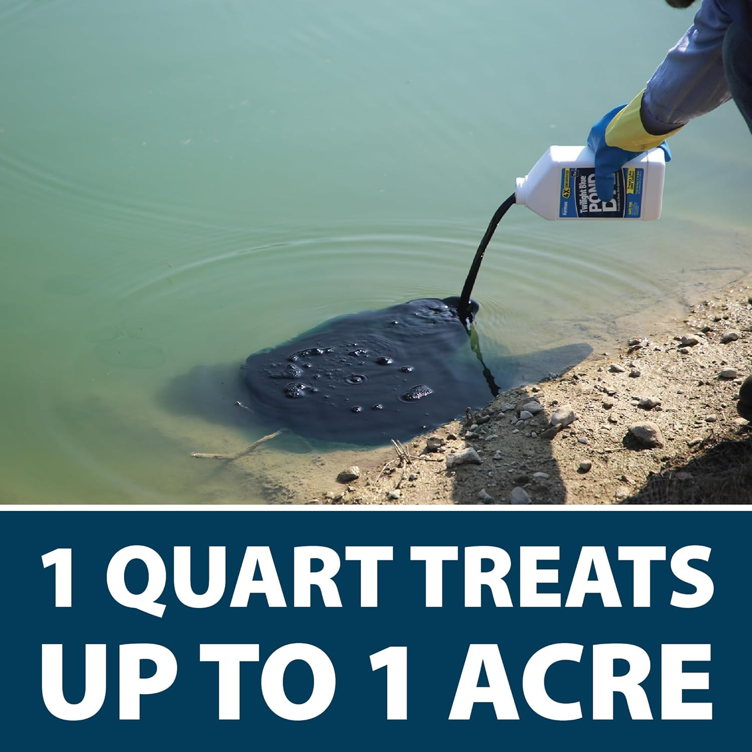 Airmax Nature'S Blue Pond Dye 4X Concentrate for Outdoor Ponds & Lakes, Natural