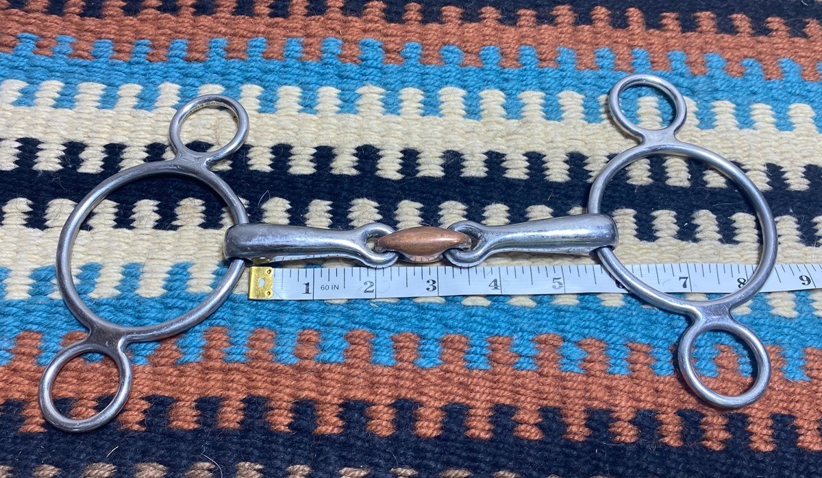 Horse Bit - Two Ring Copper Lozenge Gag Bit