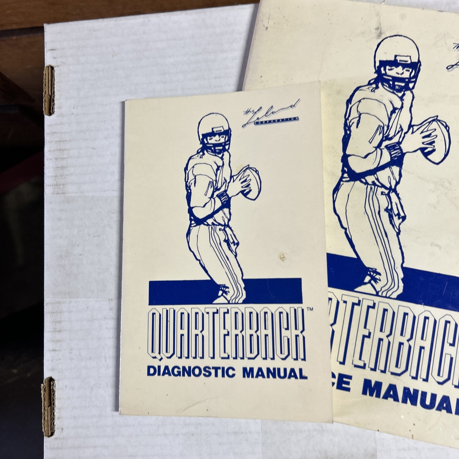 Original quarterback leland Set With Schematics arcade video game manual