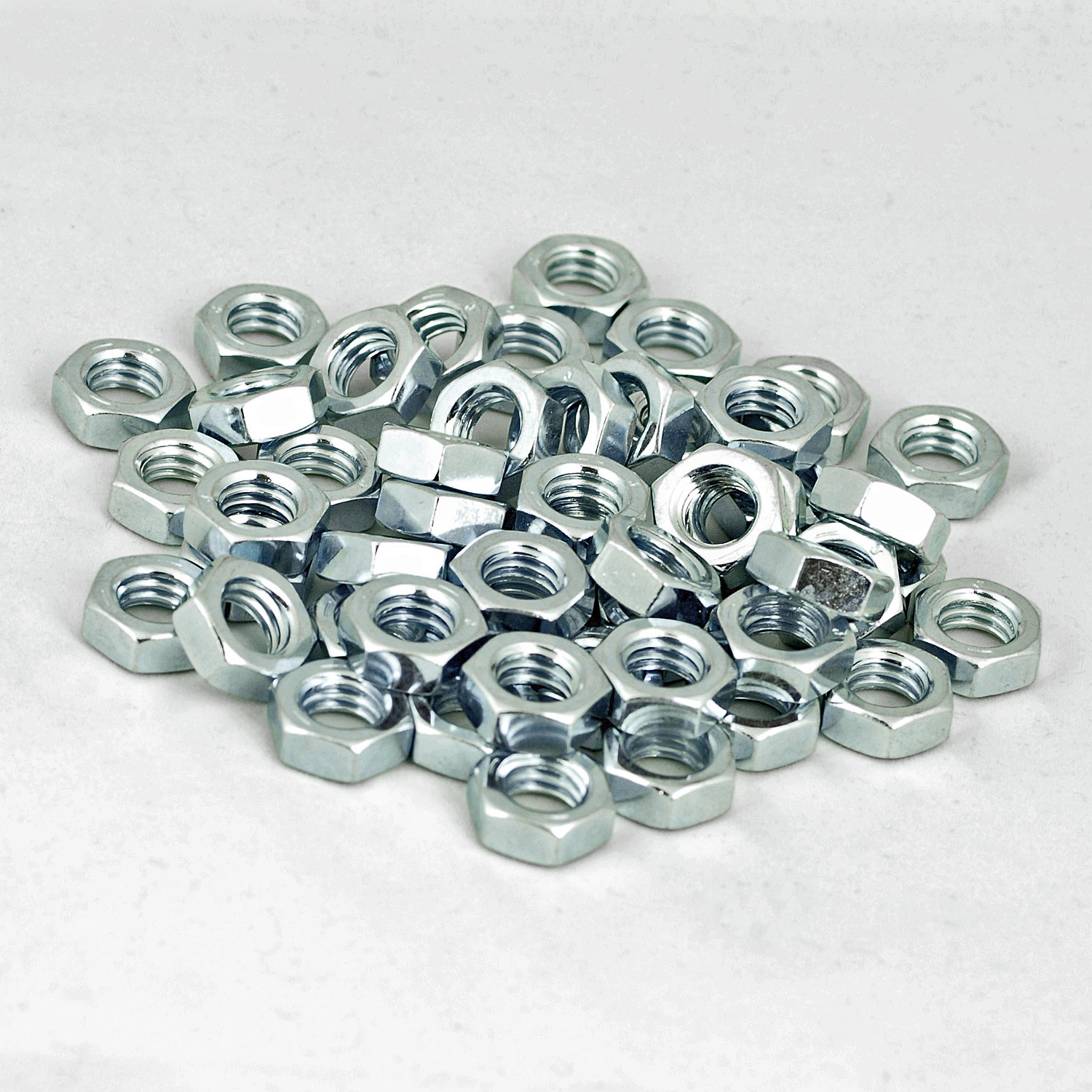 3/8-16 Zinc Hex Jam Nuts 1/2 Hgt HighQual Grade 5 High Strength FAST SHIP  50pc