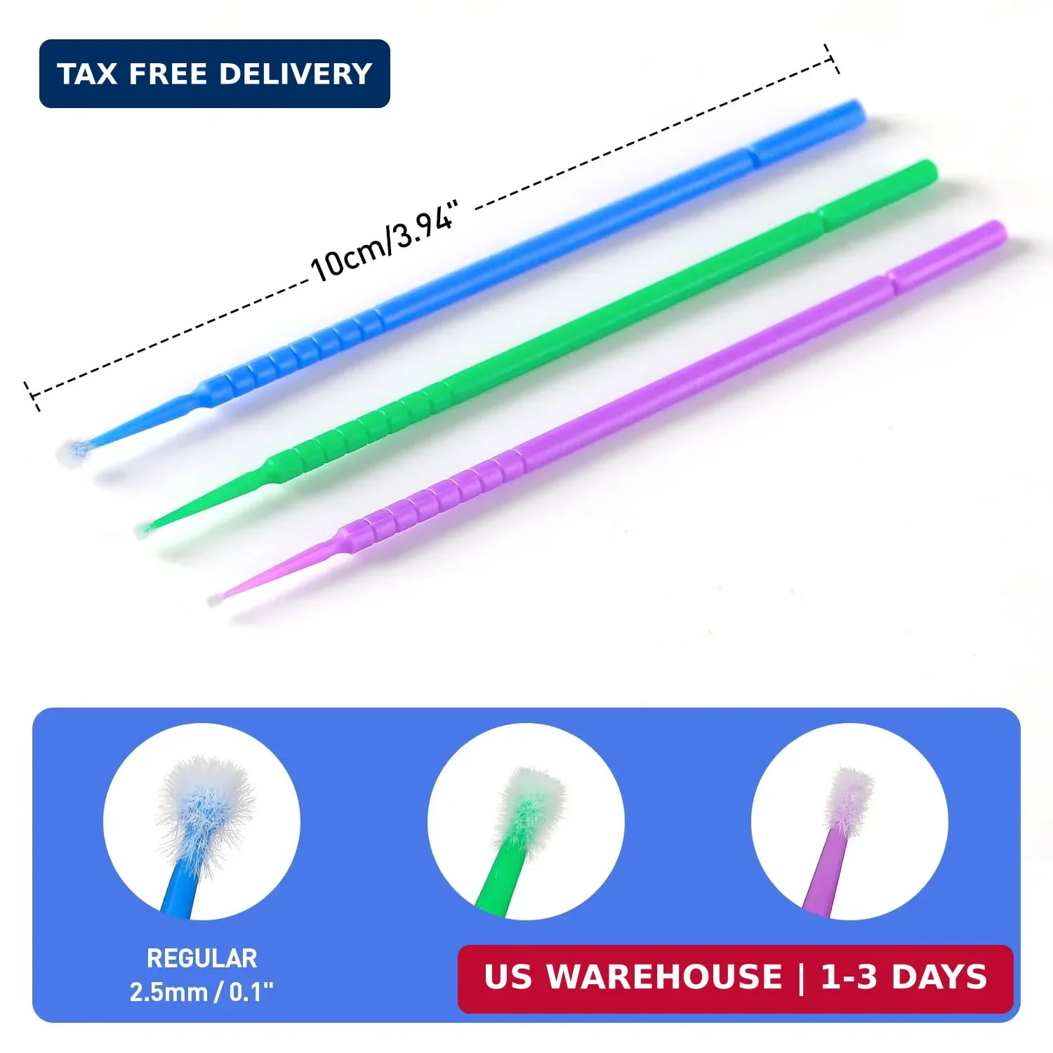 JMU 400pcs Dental Micro Applicators Brushes Fine, Disposable Microswabs