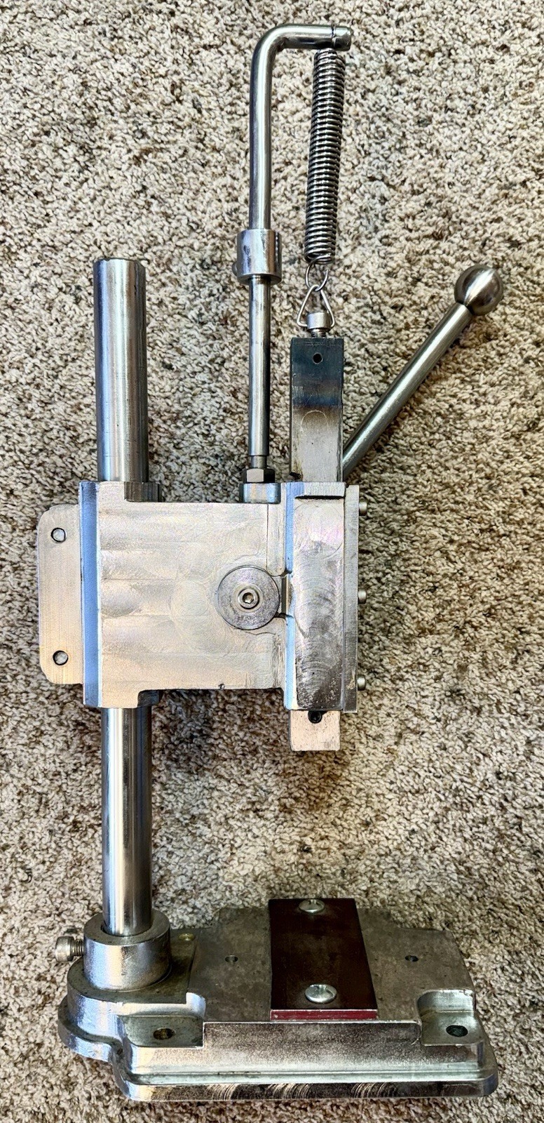 Solid Stainless Steel Arbor Press w Retract Spring