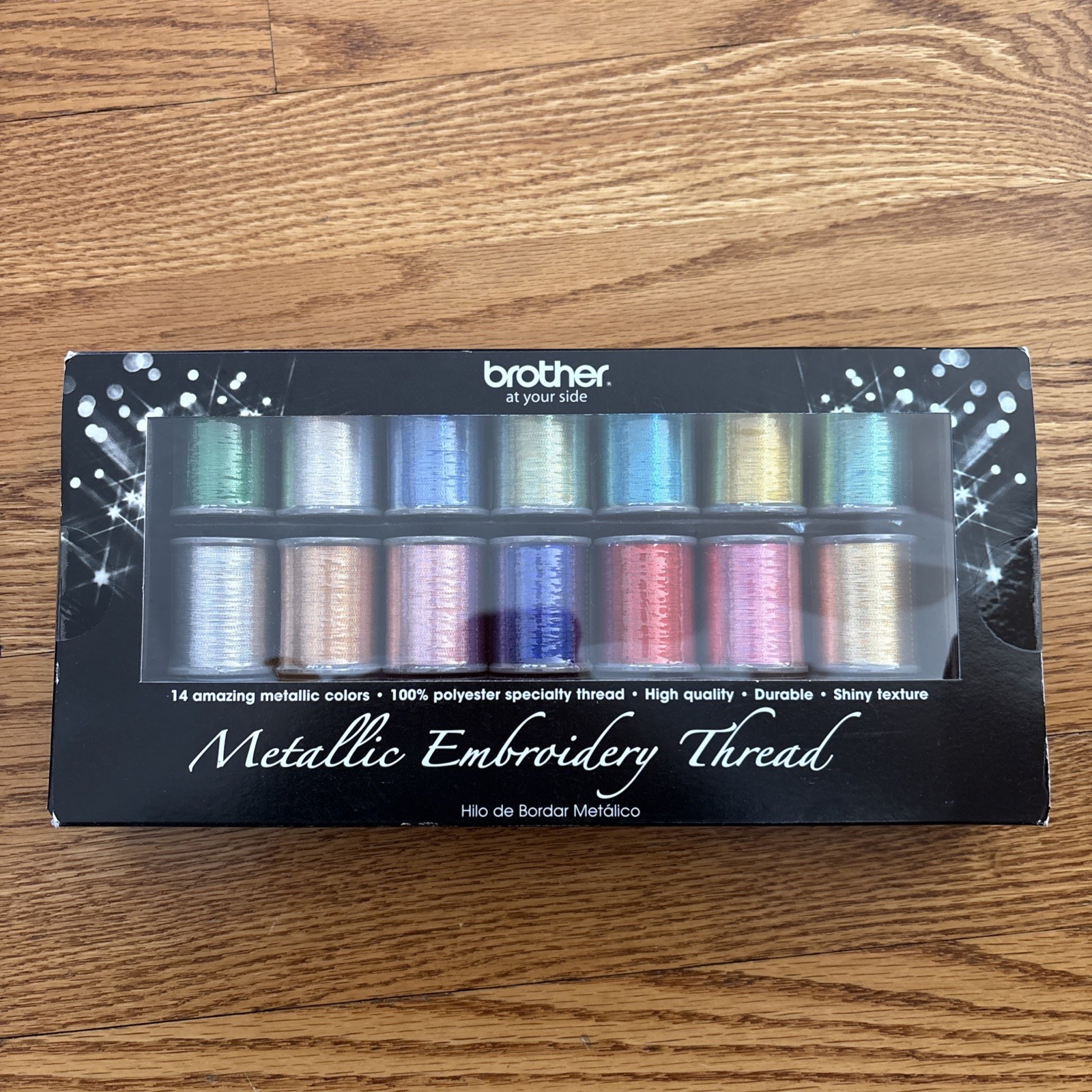 Brother 14 Spool Metallic Machine Embroidery Thread Set MTPK14