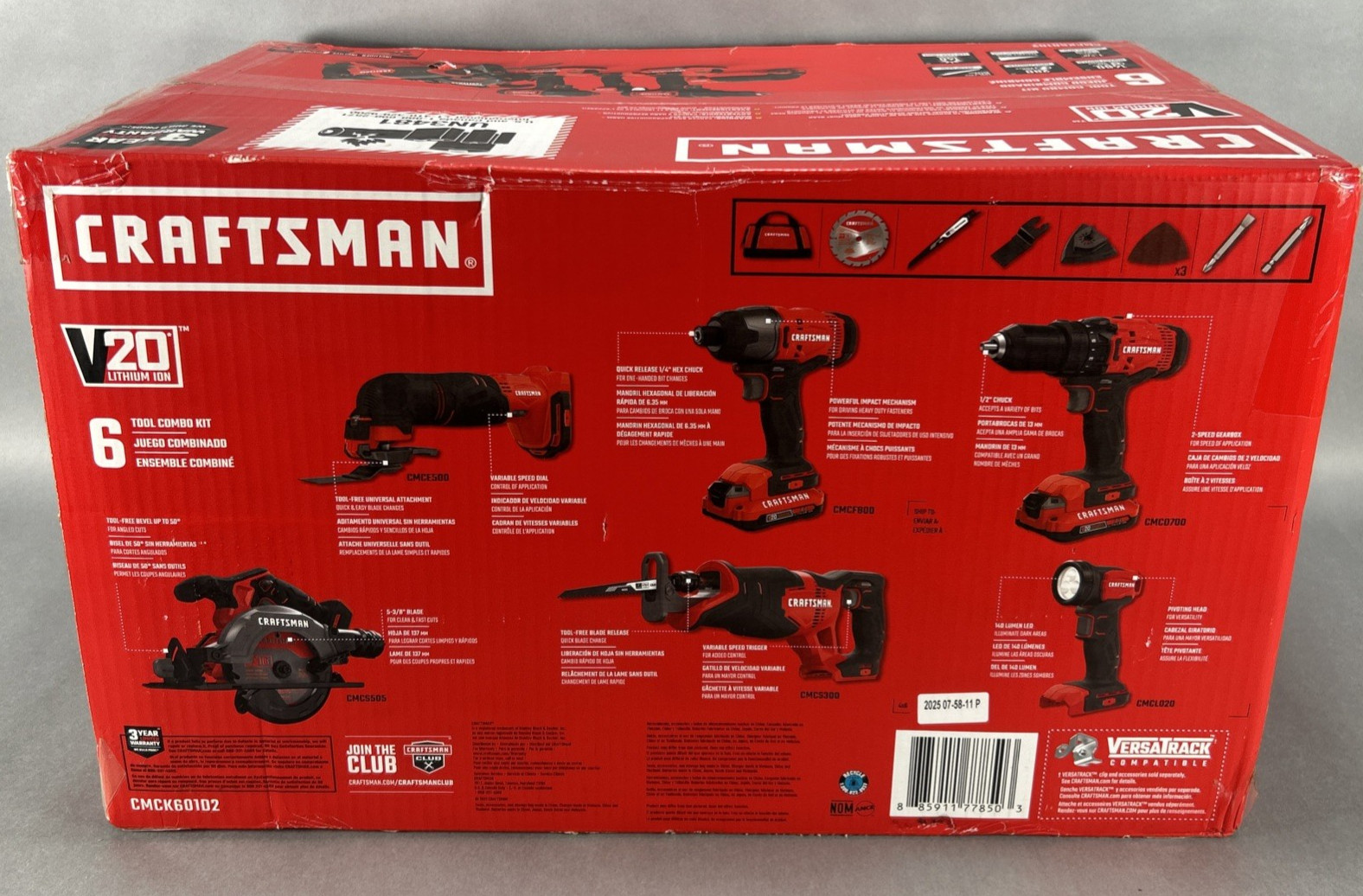 Craftsman CMCK601D2 20V Tool Combo Kit NEW