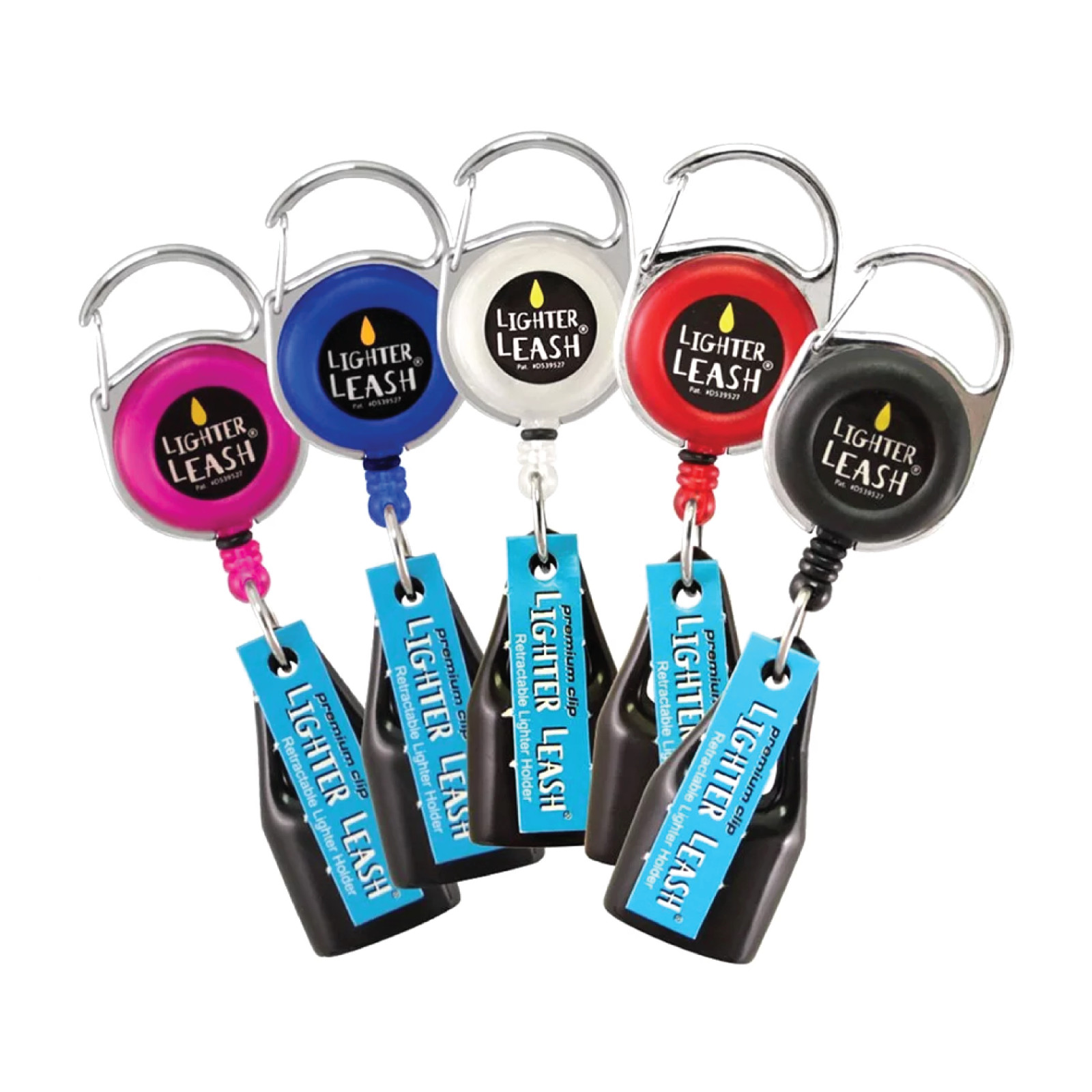 Full Jar 30x Leashes Lighter Leash Premium Retractable Clip | Assorted Colors |