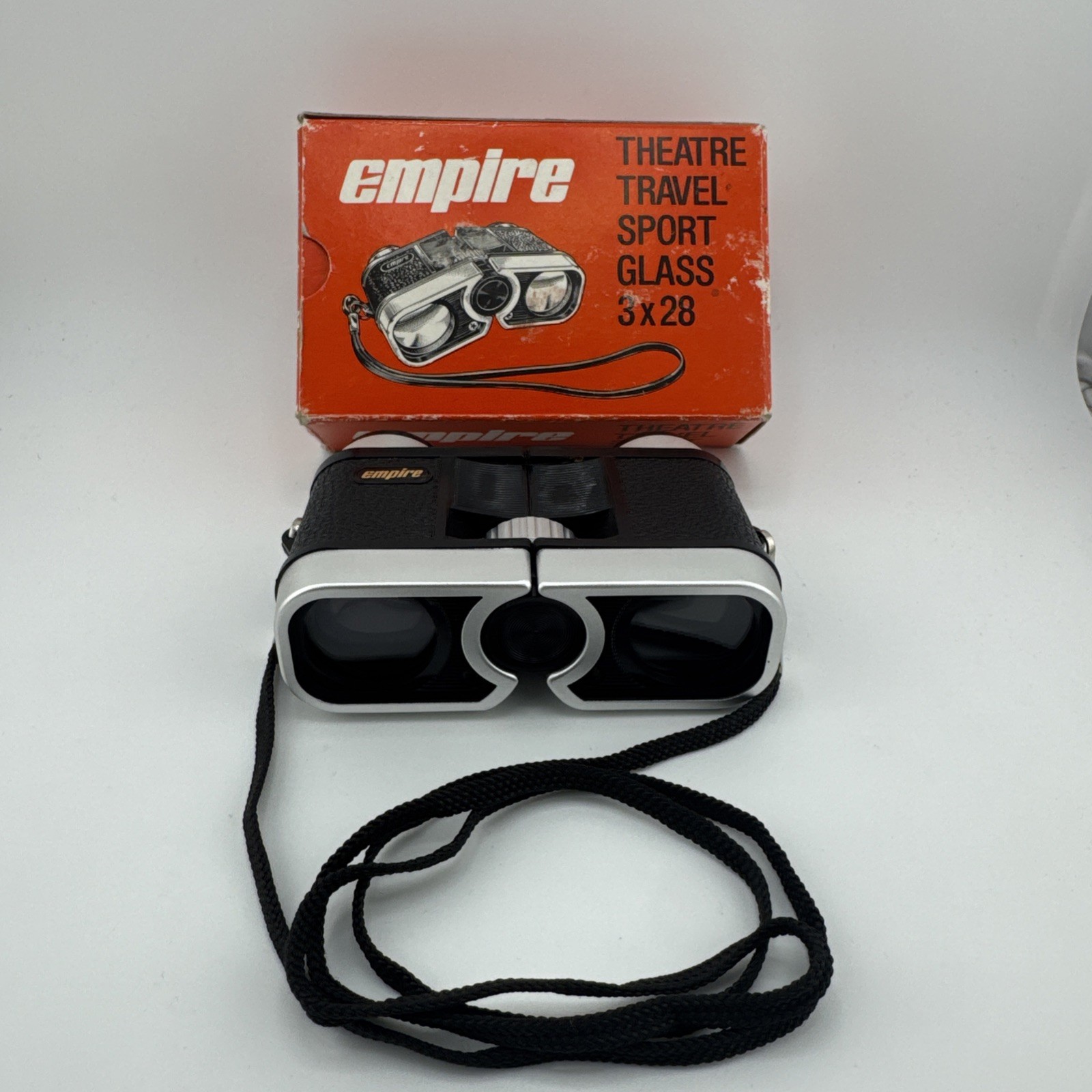 Vintage Empire Theatre Binoculars 3x28 Power w/ Orig Box Model 233 Made In Japan