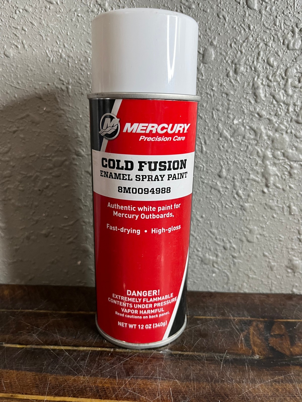 Mercury Precision Care Cold Fusion Enamel Spray Paint White 8M009488 12oz Can