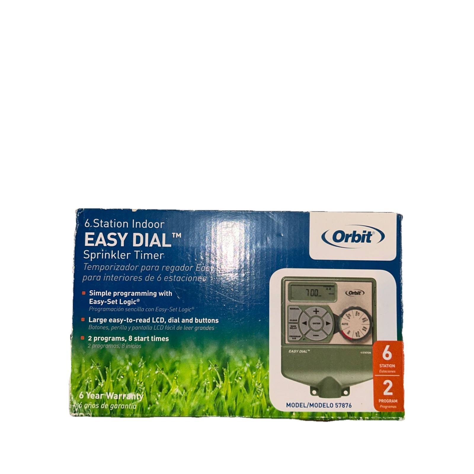 Orbit 6 Station Indoor Easy Dial Sprinkler/ Irrigation Timer Model 57876