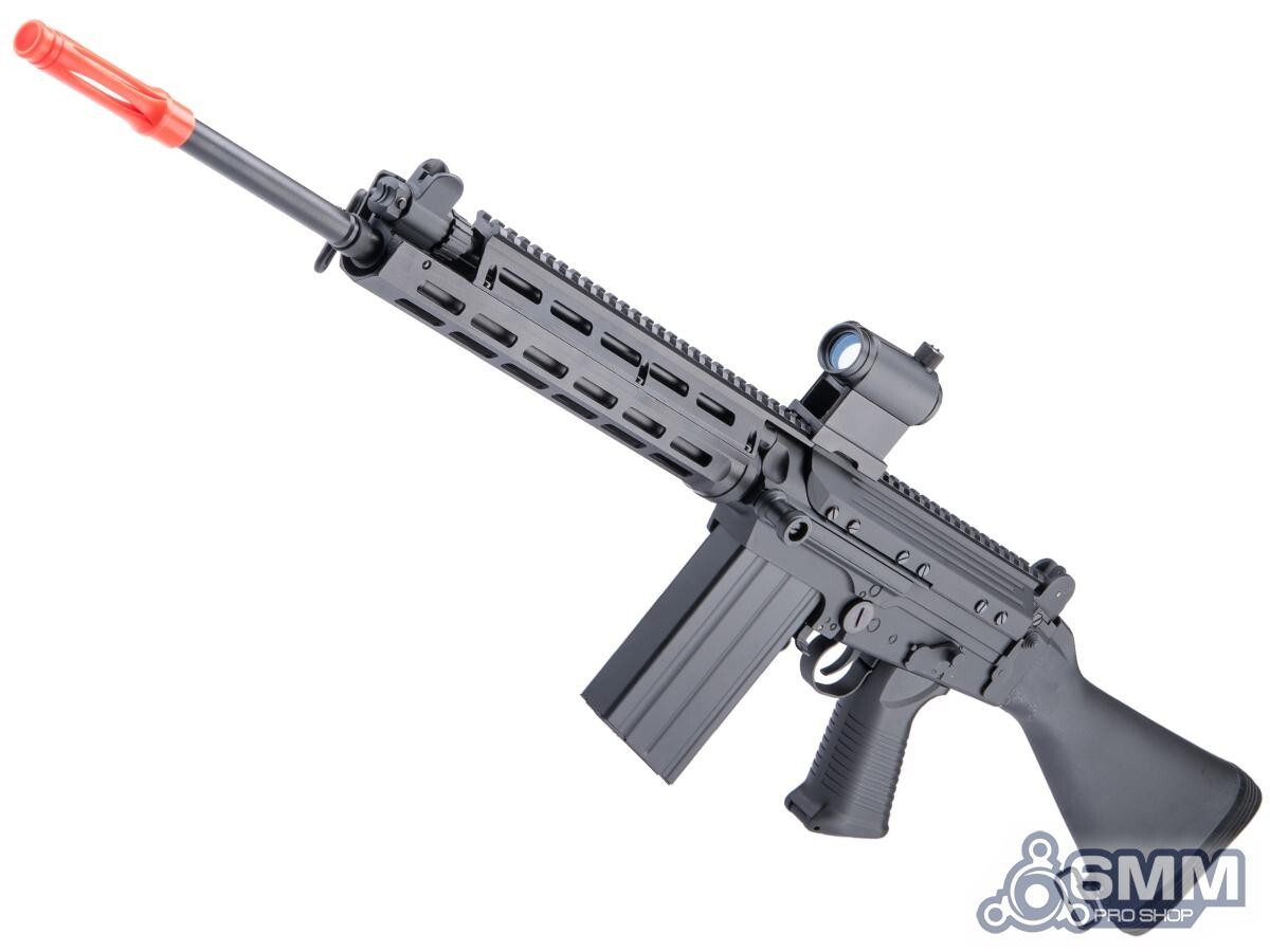 6mmProShop FAL Style Carbine Airsoft AEG Rifle w/ M-LOK Black