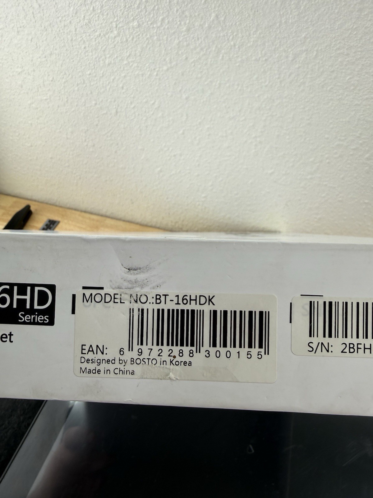 Bosto 16HD Series 15.6” Creative Stylus Display Tablet BT-16HDK - UNTESTED
