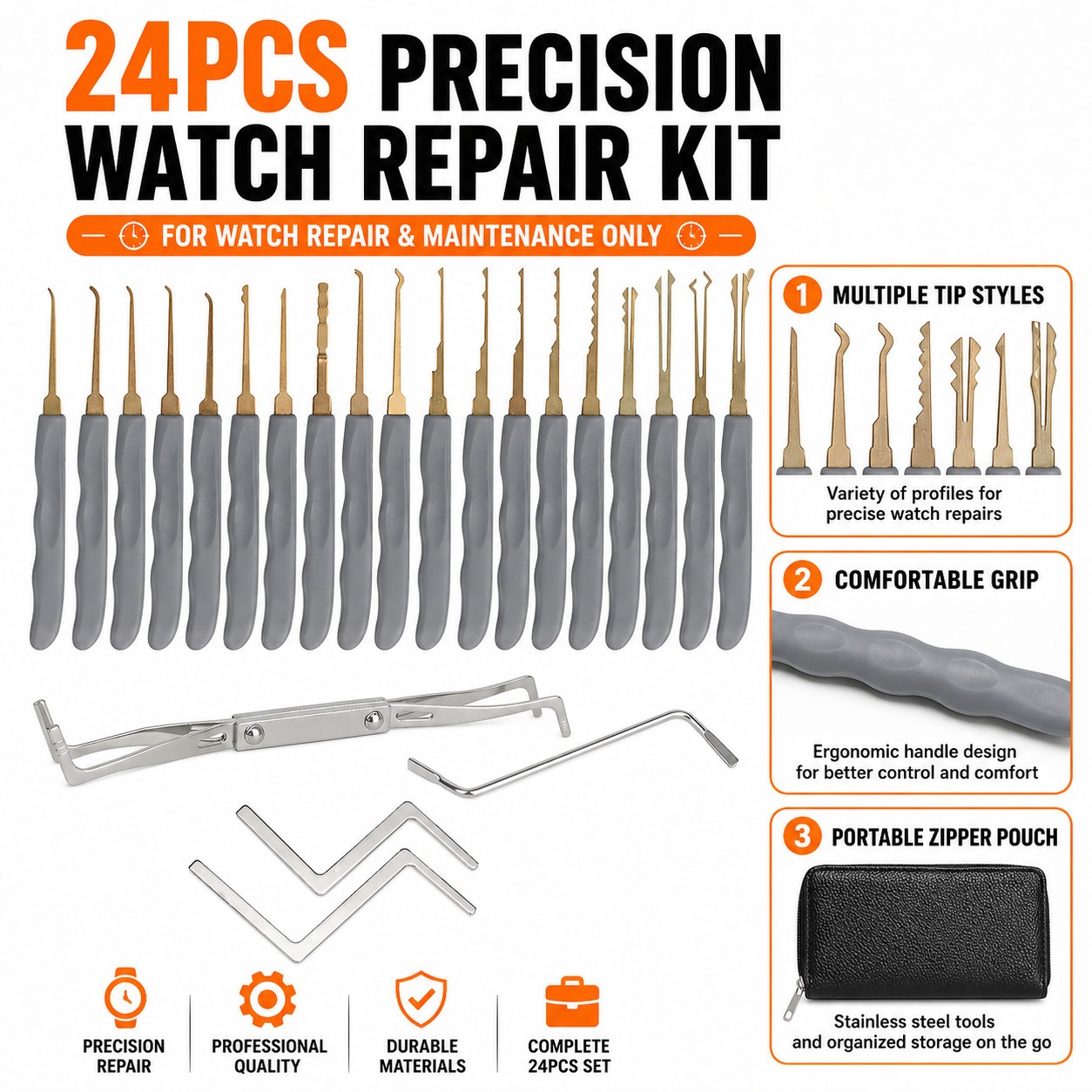 24PCS Lock Installation Jig Kit for Door Knob Deadbolt Latch Boring Guide Tool