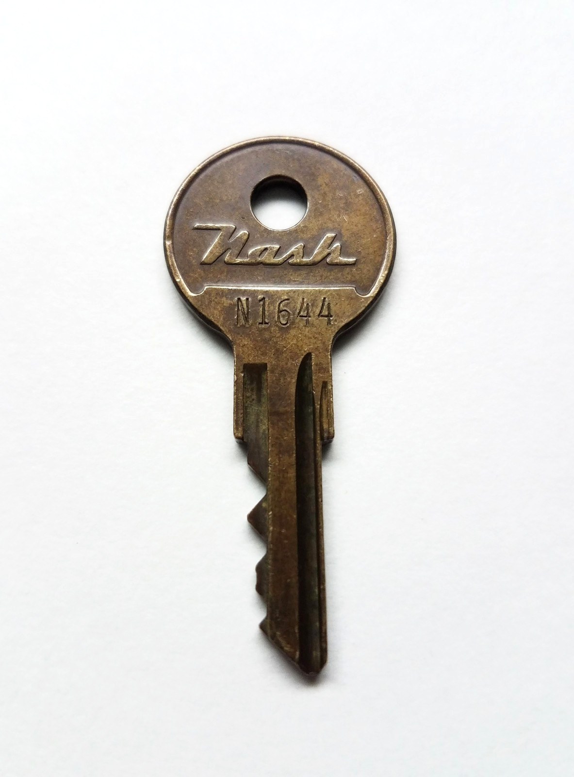 Vtg Briggs & Stratton NASH Key N1644 1951-1957 Brass BASCO N-1664 51 52 53 54 55