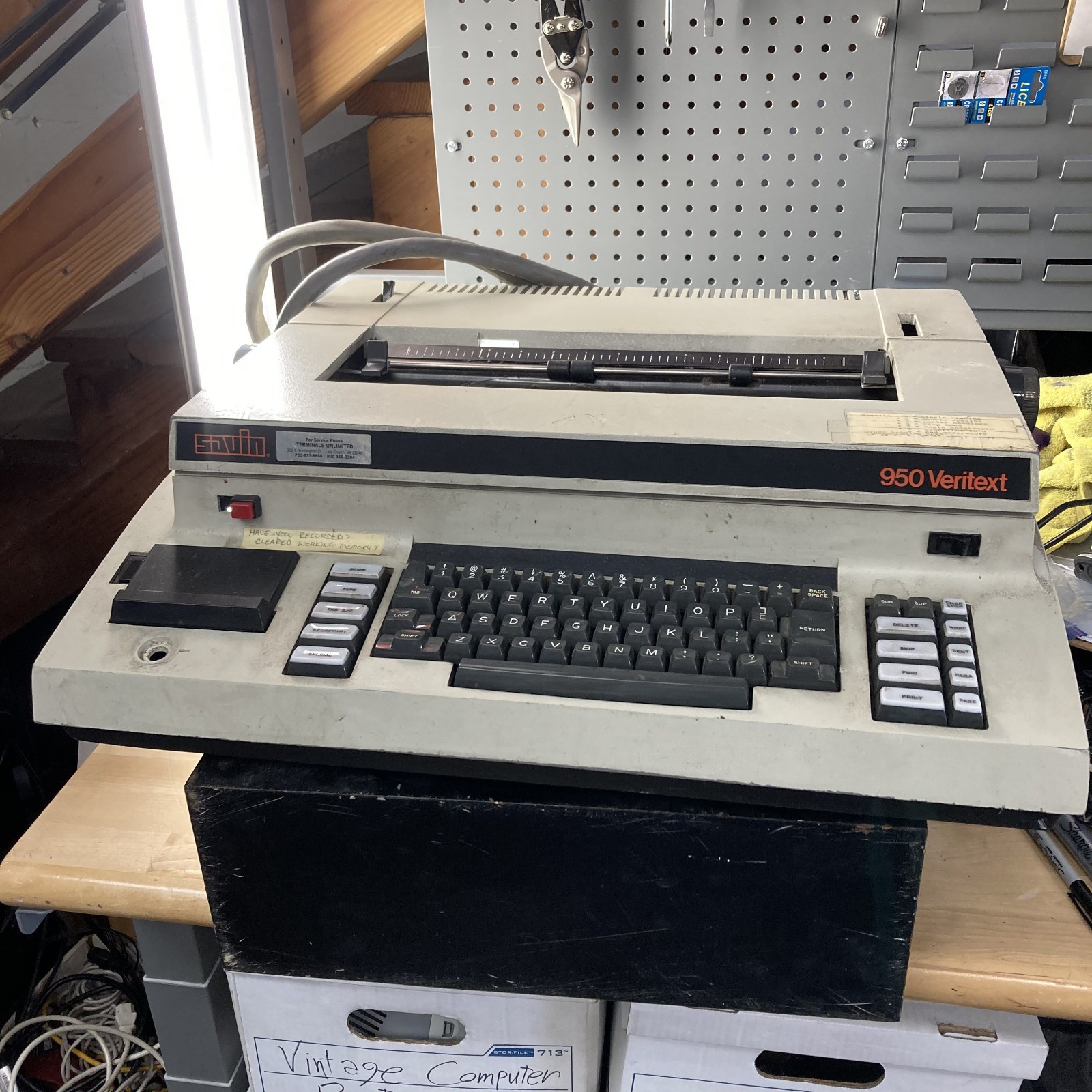 Savin 950 Veritext Computer Terminal Business Machine Vintage Workstation 1970