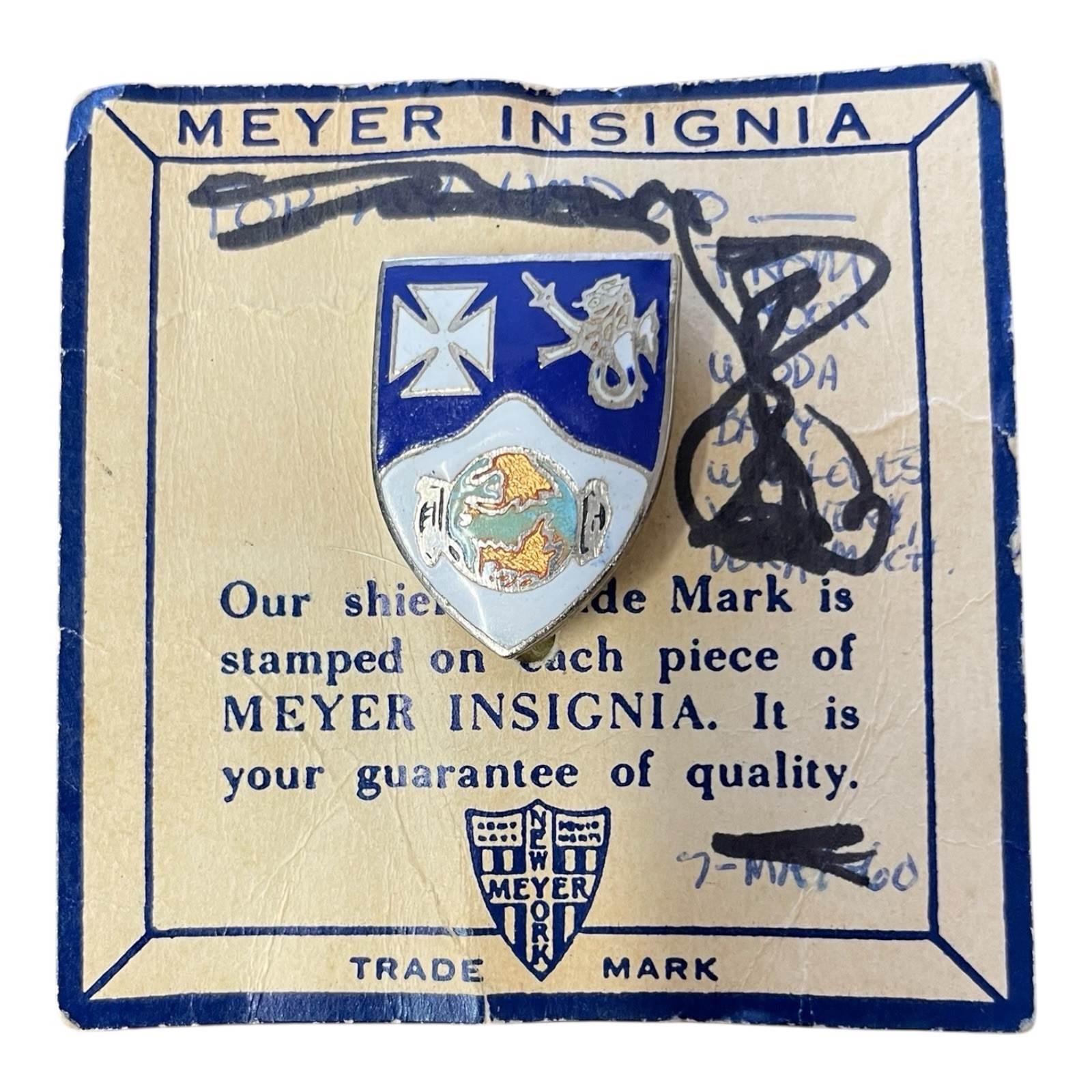 Meyer Insignia Shield Pin