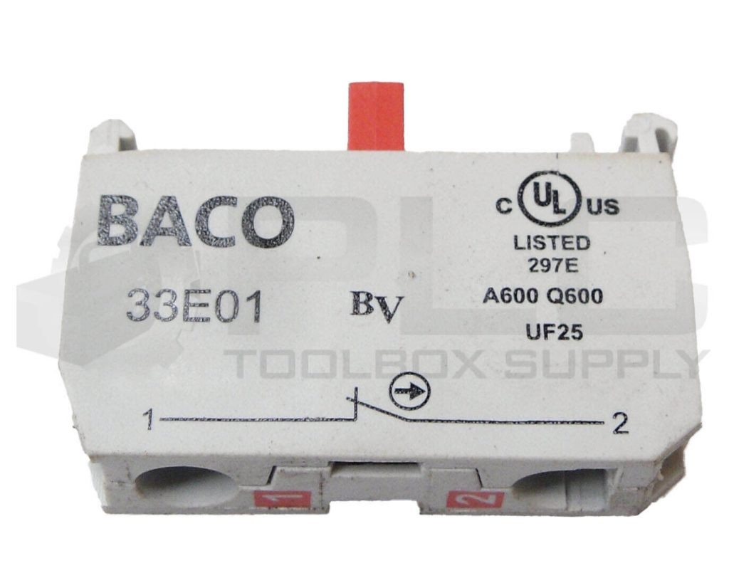 NEW BACO 33E01 CONTACT BLOCK 690VAC 10A