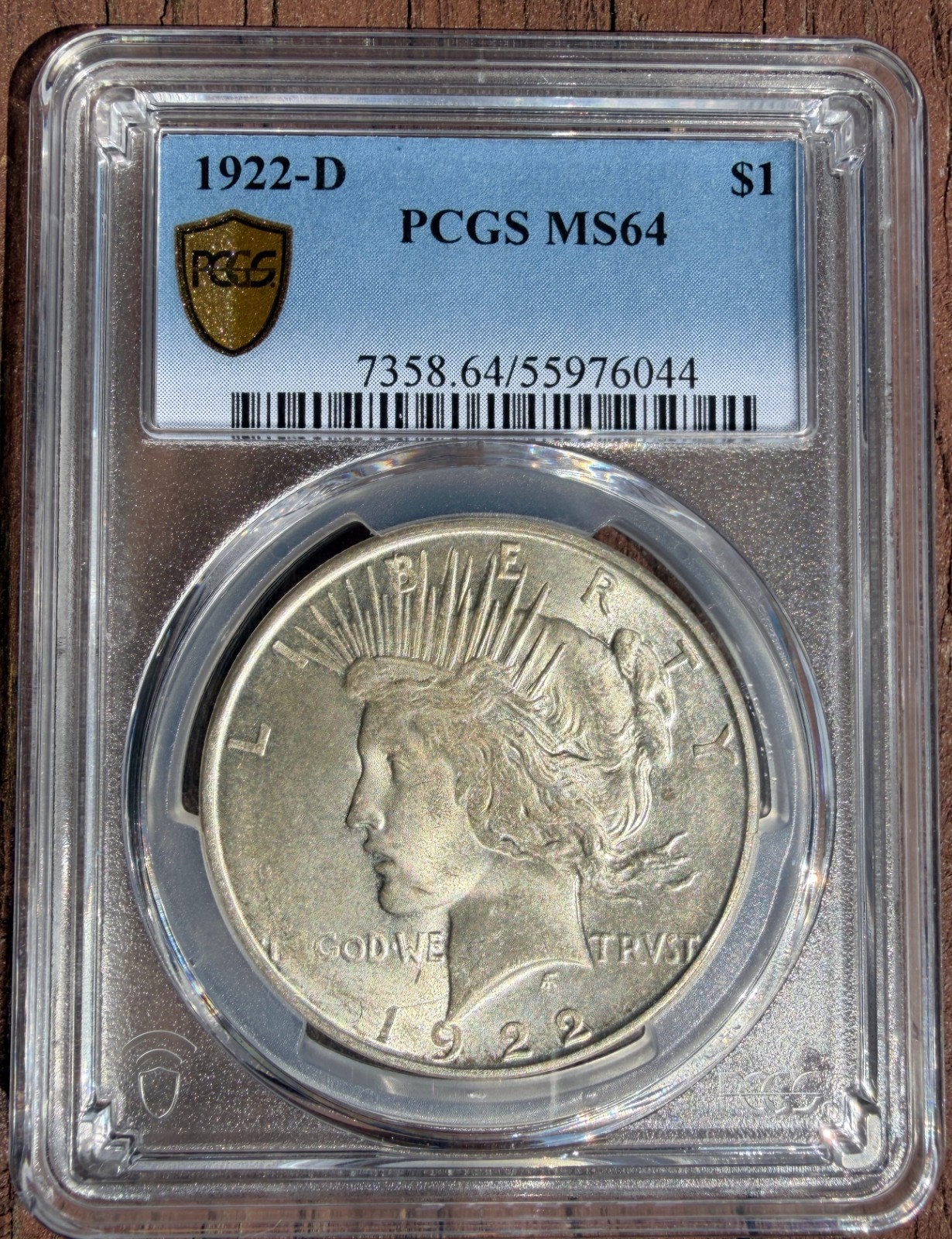 1922 D Peace Silver Dollar PCGS MS-64