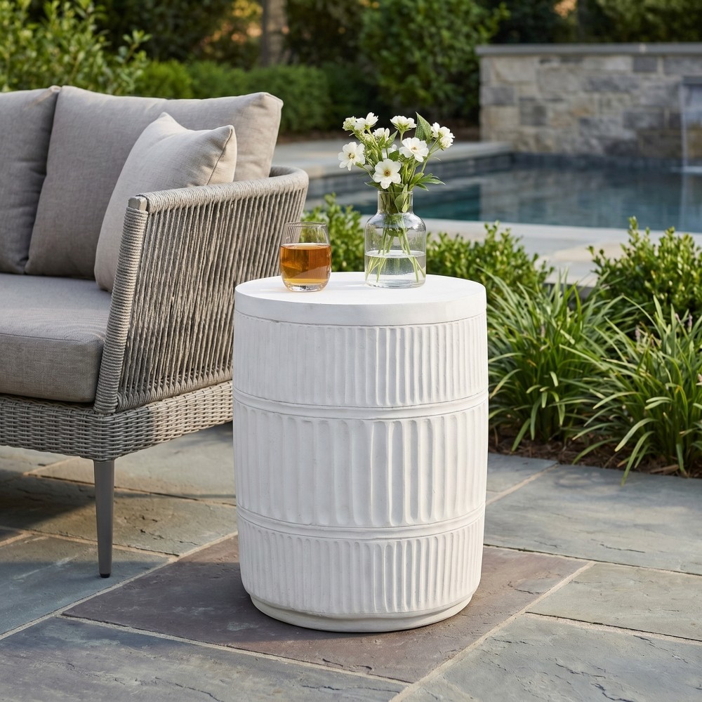 Outdoor Patio End Table for Garden Balcony Porch