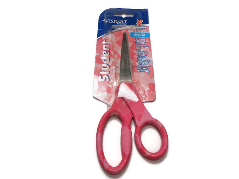 Westcott 7-Inch Camouflage Design Scissor Pink