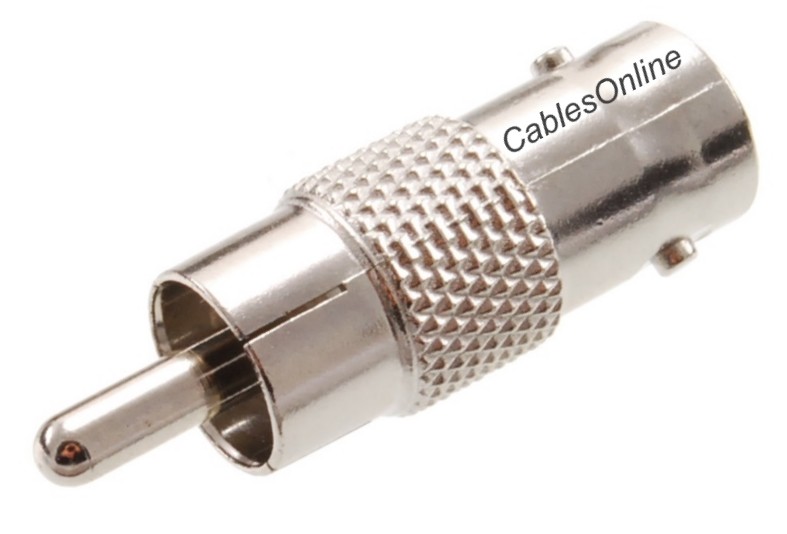 5-Pack BNC Female to RCA Male 75ohm Coaxial Metal Adapter, AV-A01-5