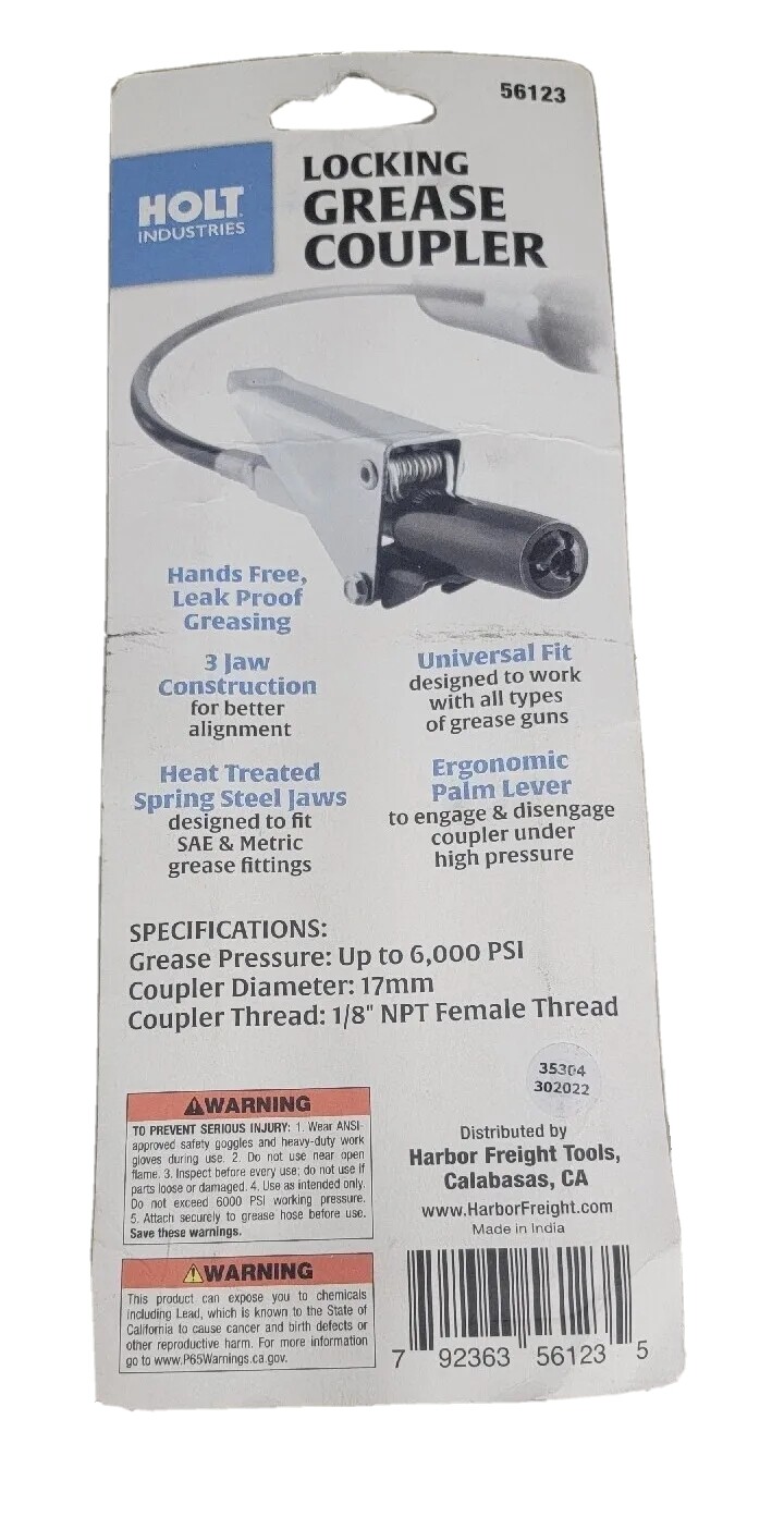 HOLT Industries Locking Grease Coupler.