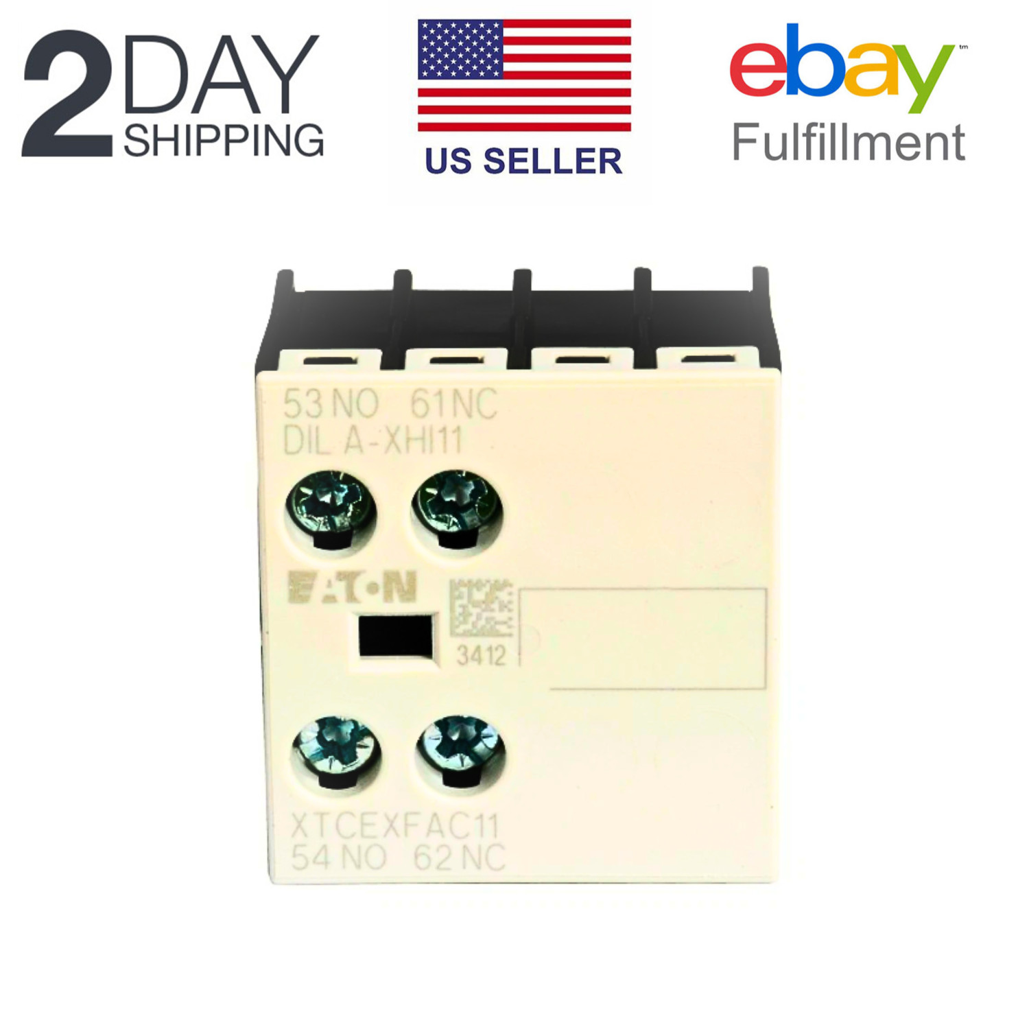 EATON XTCEXFAC11 Motor Control Auxiliary Contact, 1NO-1NC, Contact US Stock, New