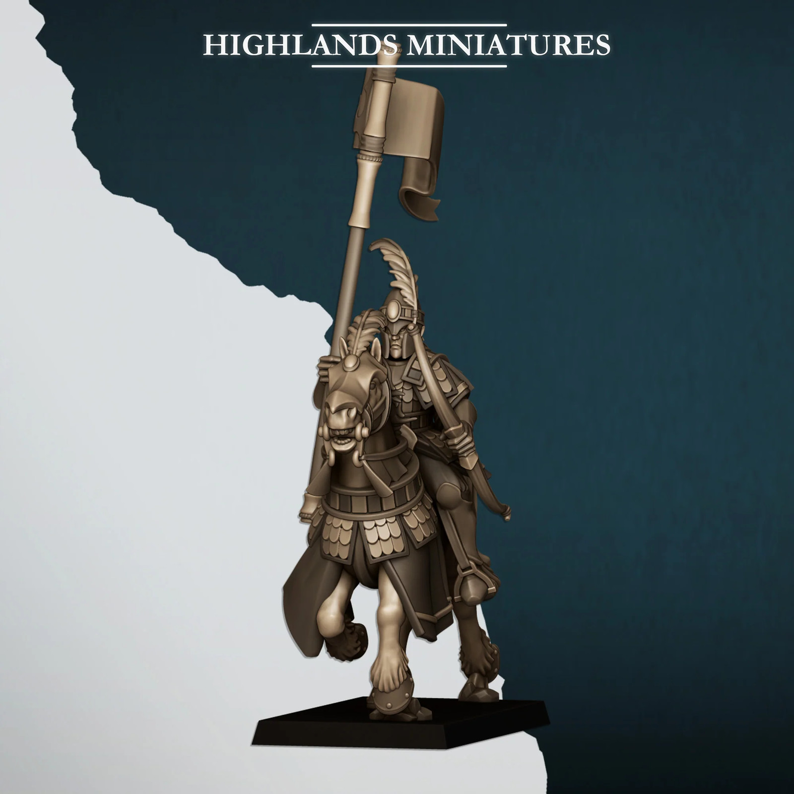 Aegean Elves Sea Hippeis Command Group (Set of 3) - 28-32mm Resin Tabletop M
