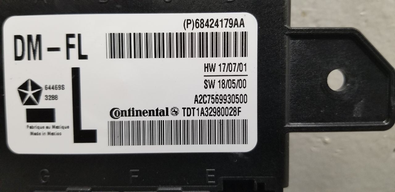 19 DODGE RAM 1500 NEW BODY DOOR CONTROL MODULE FRONT LEFT DRIVER 68424179AA