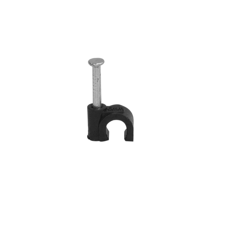 100 Pack Black Ethernet / Rg59 / 6mm Nail In Cable Clips
