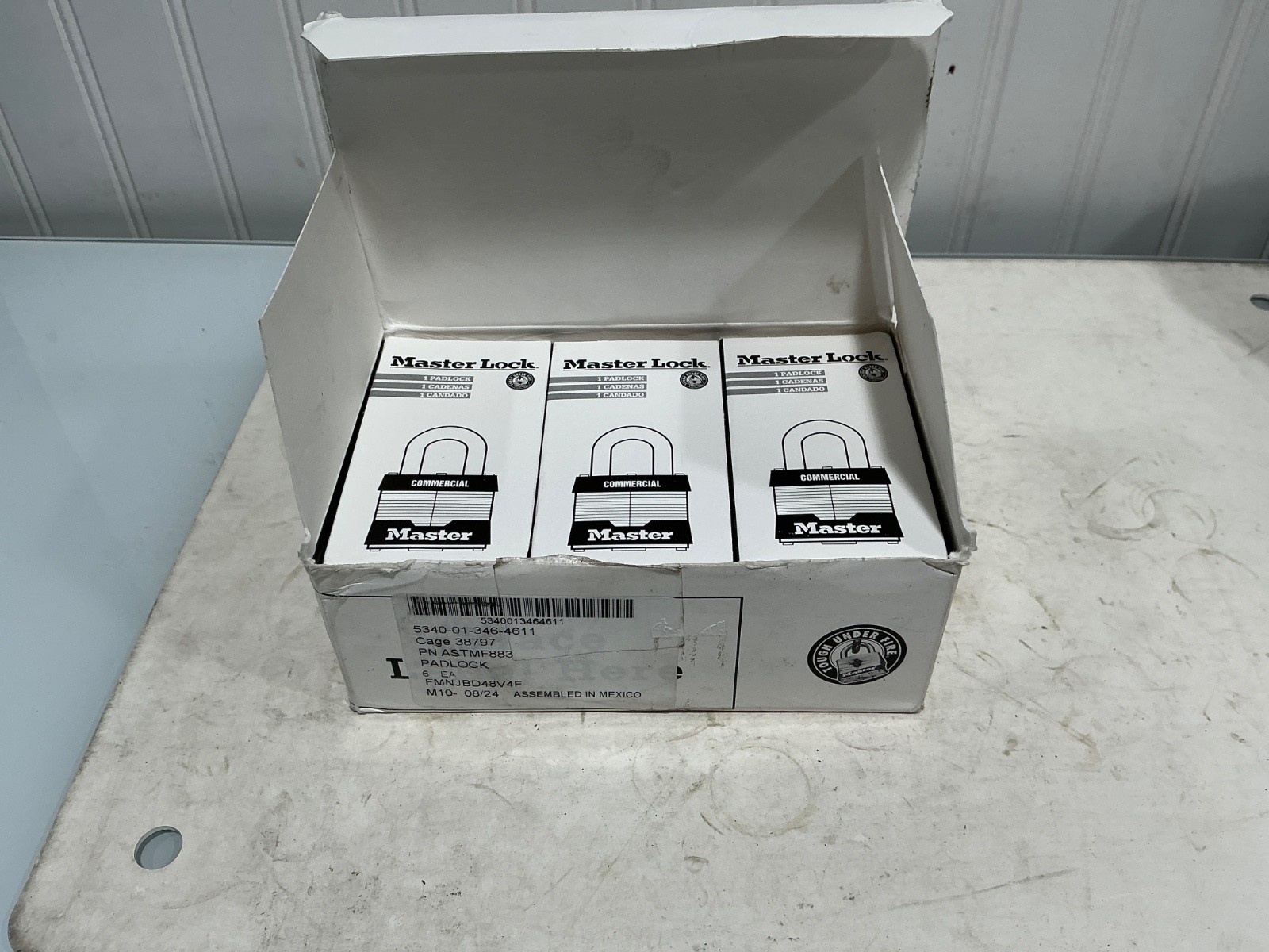 Master Lock Commercial Security Padlocks ASTMF883, 5340013464611, Box of 6