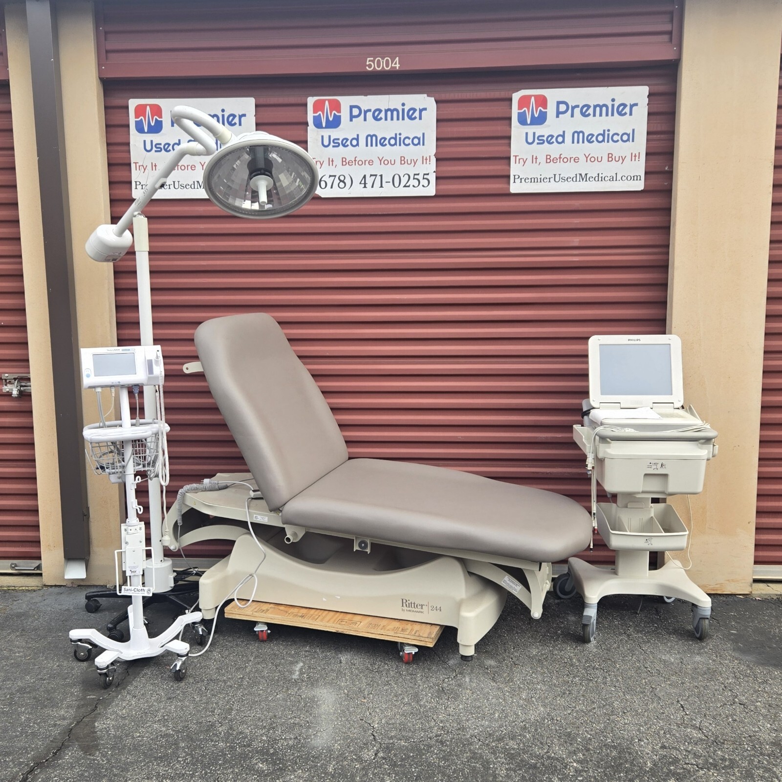 Exam Table Ritter Midmark Bariatric Modl 244 Tan Premier Used Medical Equipment