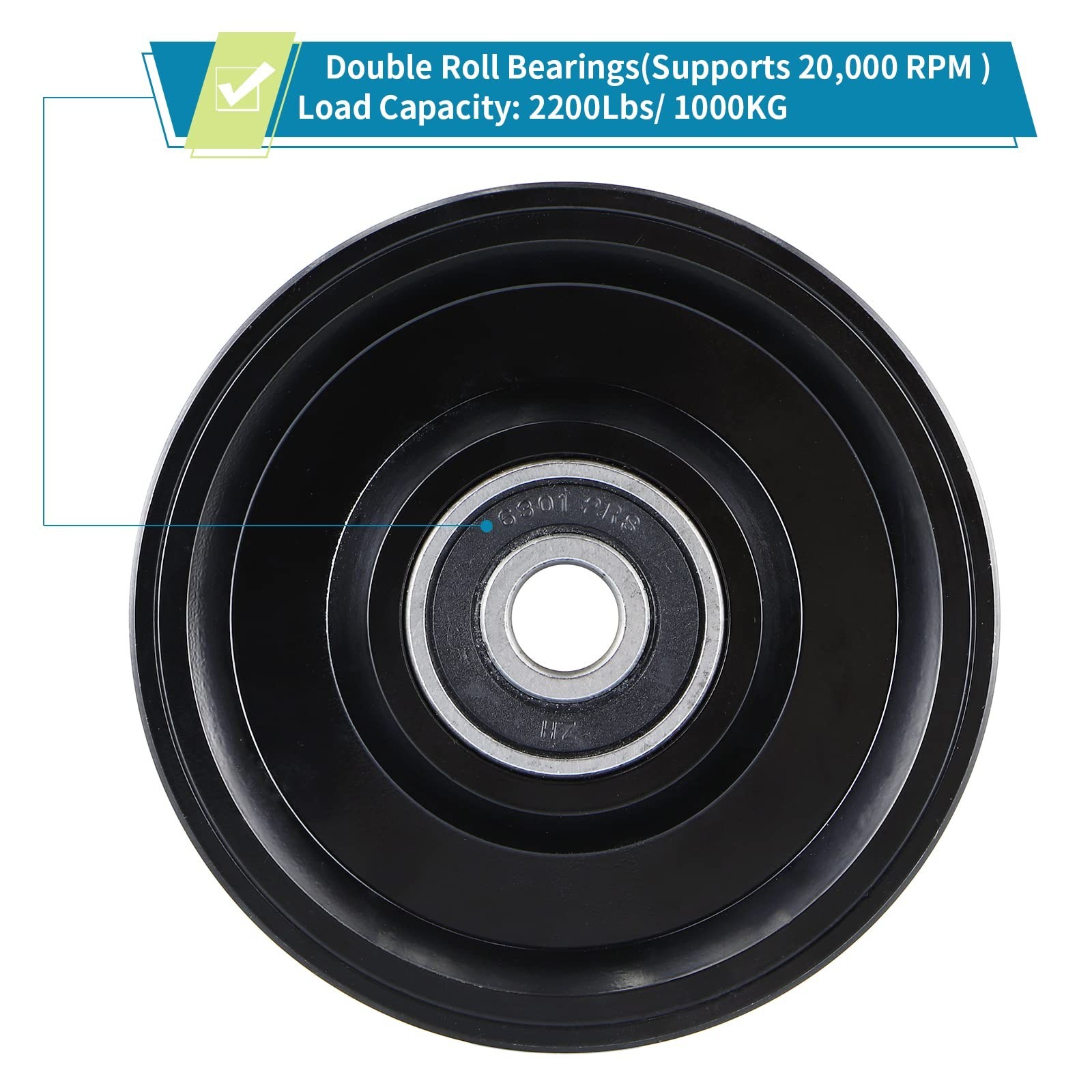 Skelang V Groove Wheel 4 Inches, Slide Gate Wheel with Double Bearings, Rolli...