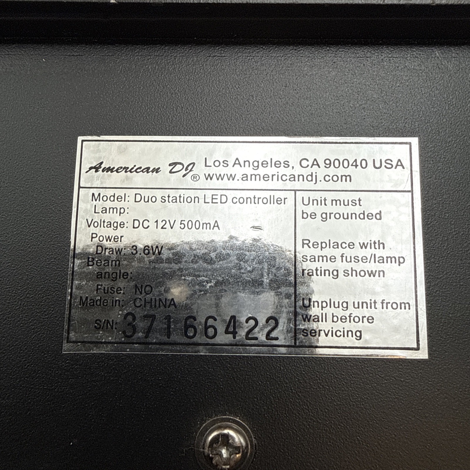 American ADJ Duo Station LED Controller Lamp 12V 3.6W