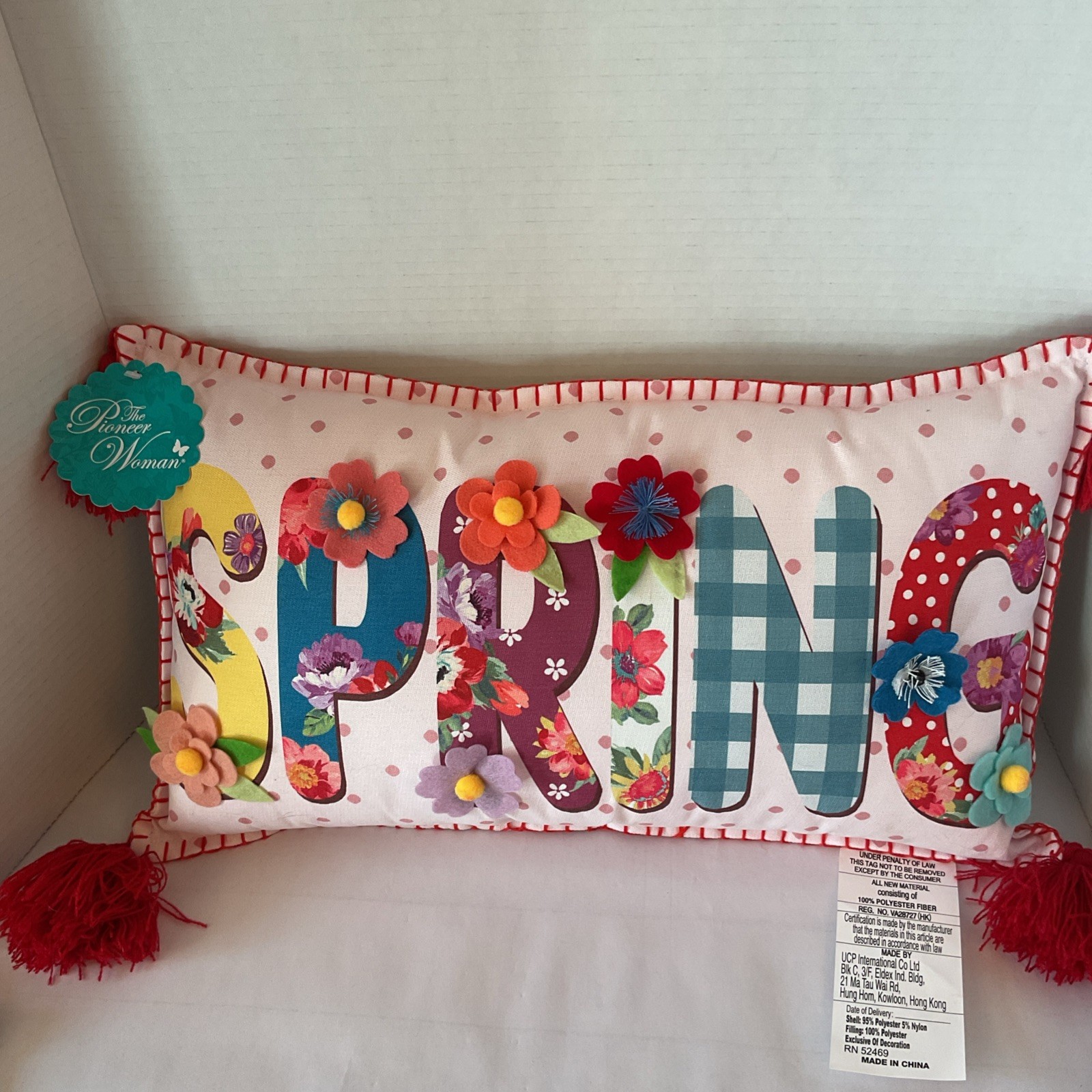 Pioneer Woman Decorative Spring Oblong Pillow!