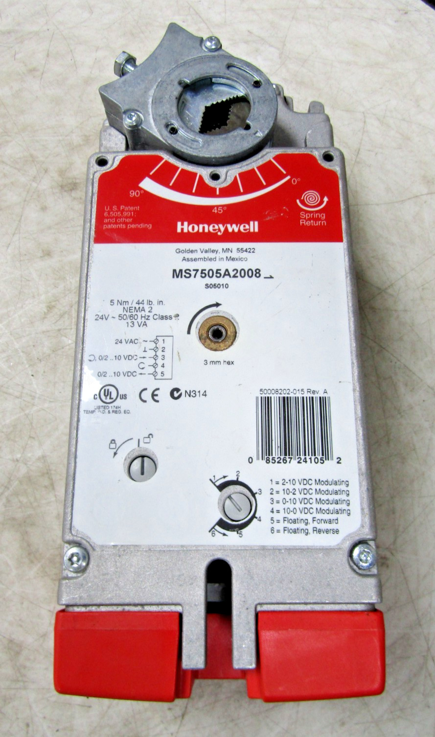 💥HONEYWELL SPRING RETURN DIRECT ACTUATOR 24 VAC MS7505A2008