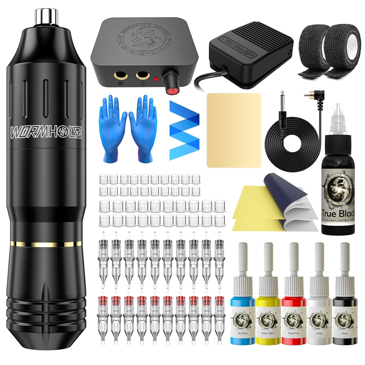 Tattoo Kit Wormhole Rotary Practice Machine for Beginners WTK162