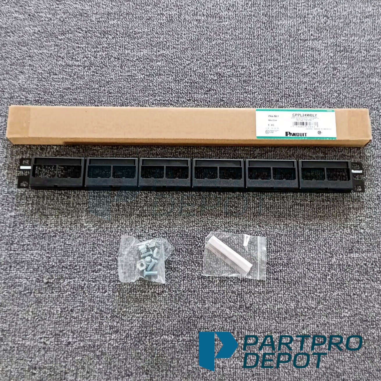 New For Panduit CPPL24WBLY MINI-COM MODULAR PATCH PANEL 24 PORT