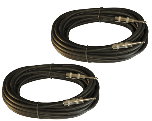 2 True 12 AWG GA GAUGE 1/4" to 1/4 MONO MALE PA DJ PRO AUDIO SPEAKER CABLES CORD