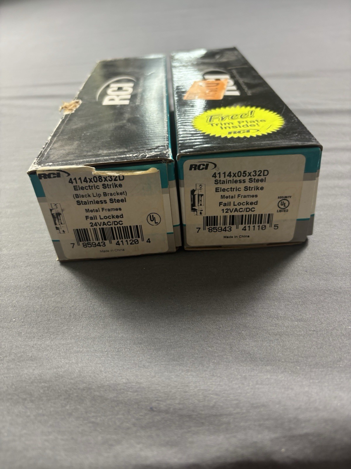 RCI 4114X08X32D STAINLESS STEEL ELECTRIC STRIKE FAILED LOCKED 24VAC/DC